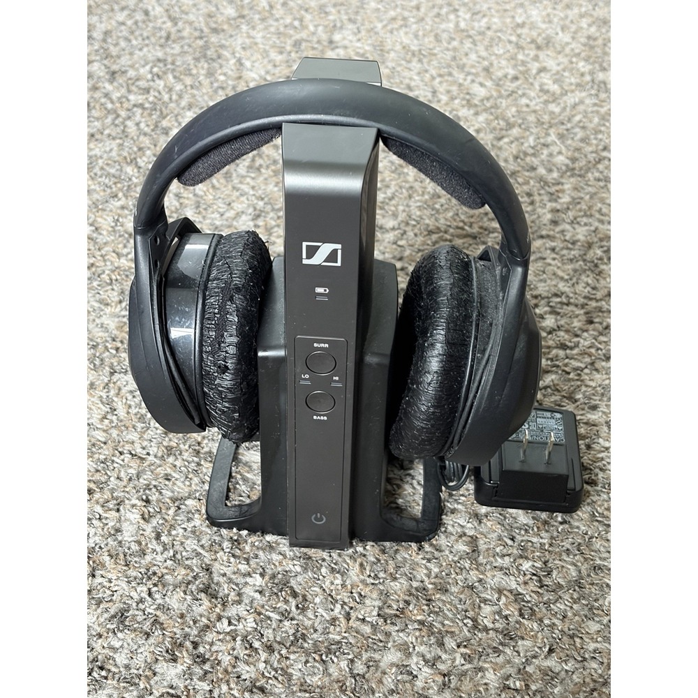 Sennheiser HDR 175 RF Wireless Headphone System W/TR 175 Transmitter Dock TV